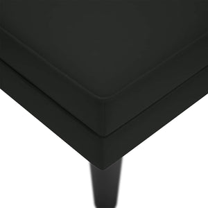 Schwarze Samt Chaiselongue mit Kissen