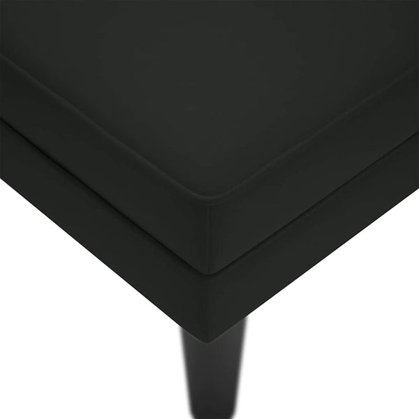 Schwarze Samt Chaiselongue mit Kissen