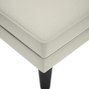 Creme Samt Chaiselongue mit Armlehne Rechts