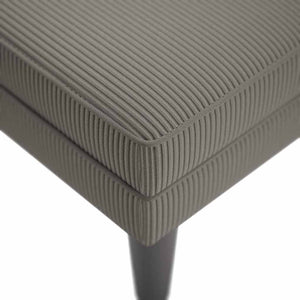 Hellgraue Cord Chaiselongue mit Kissen