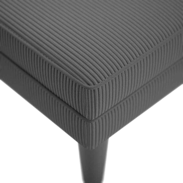 Chaiselongue Dunkelgrau Cordstoff mit Kissen