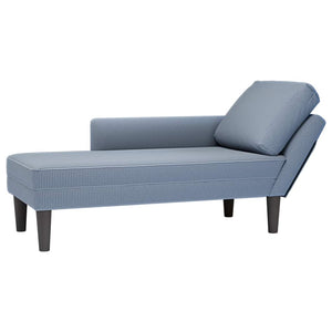 Blaue Cord Chaiselongue mit Kissen