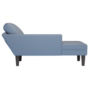 Blaue Cord Chaiselongue mit Kissen