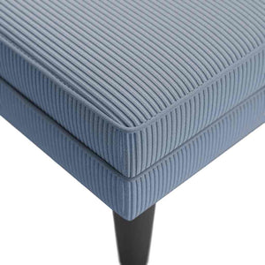 Blaue Cord Chaiselongue mit Kissen