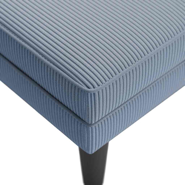 Blaue Cord Chaiselongue mit Kissen