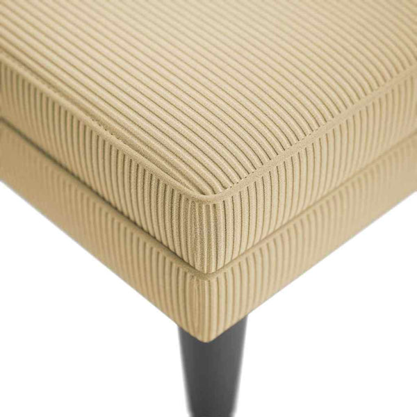 Graugrüne Cord Chaiselongue mit Kissen