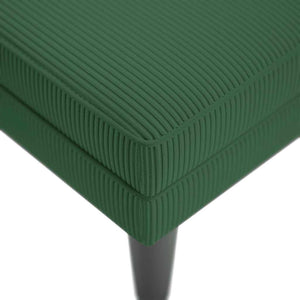 Chaiselongue Dunkelgrün Cordstoff mit Kissen
