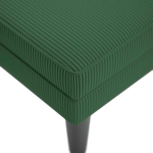 Chaiselongue Dunkelgrün Cordstoff mit Kissen