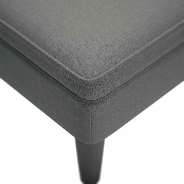 Dunkelgraue Chaiselongue mit Kissen, Rechte Armlehne