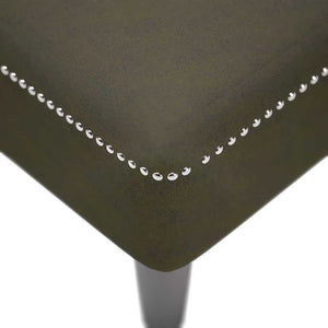 vidaXL Chaise longue avec coussin et accoudoir droit vert kaki en similicuir