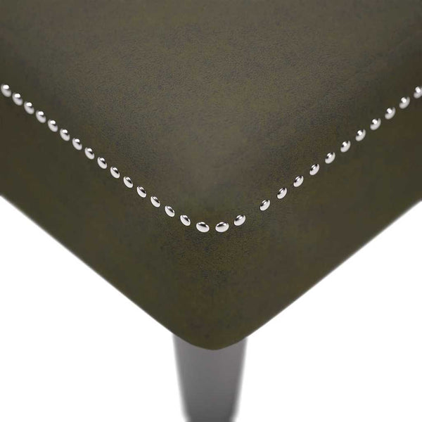 vidaXL Chaise longue avec coussin et accoudoir droit vert kaki en similicuir