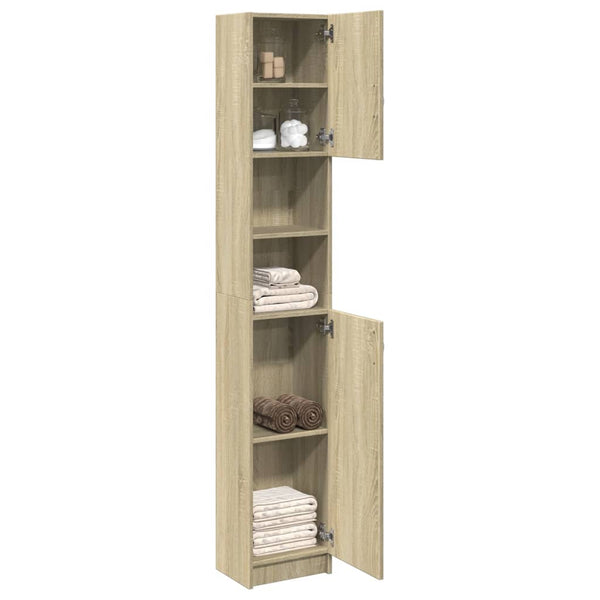 Badezimmerschrank Sonoma Eiche 32x25,5x190 cm