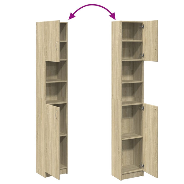 Badezimmerschrank Sonoma Eiche 32x25,5x190 cm