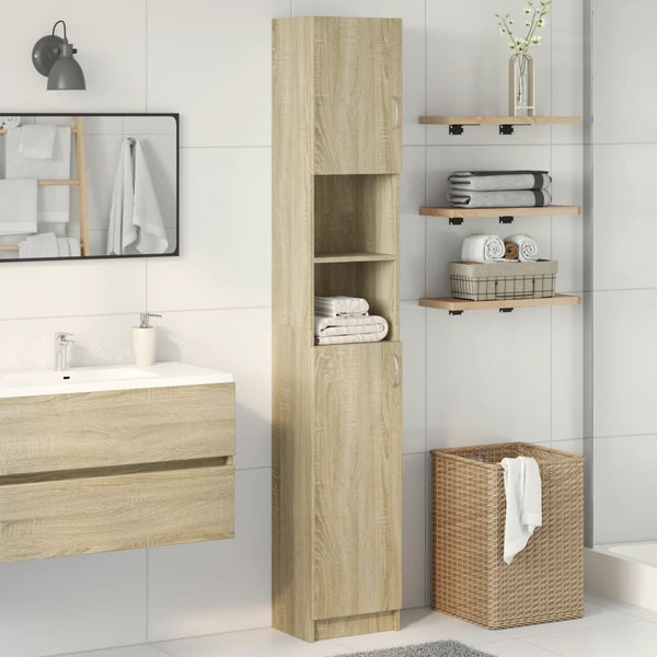 Badezimmerschrank Sonoma Eiche 32x25,5x190 cm