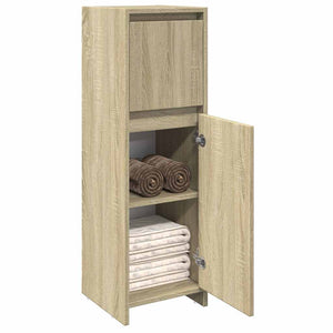Badezimmerschrank Sonoma Eiche 30x30x95 cm
