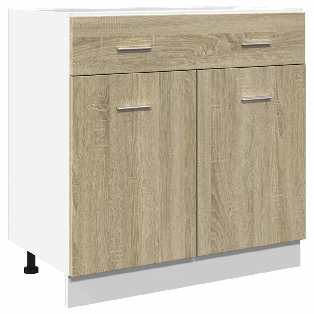 Küchen Unterschrank Lyon Sonoma-Eiche 80 cm