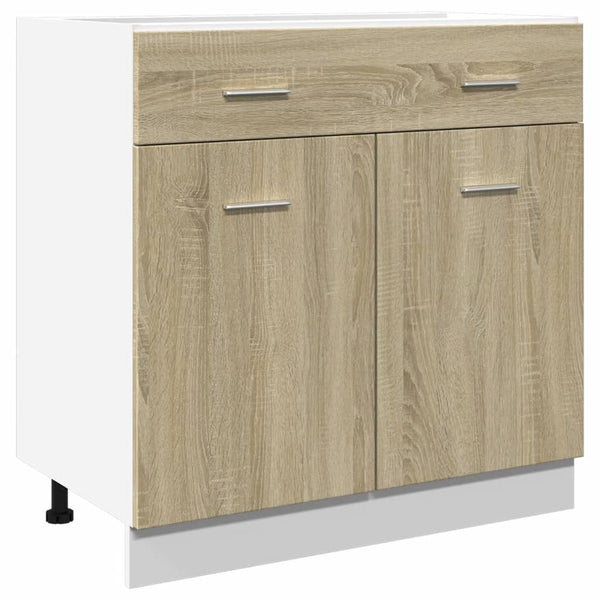 Küchen Unterschrank Lyon Sonoma-Eiche 80 cm