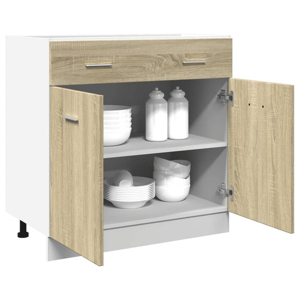 Küchen Unterschrank Lyon Sonoma-Eiche 80 cm