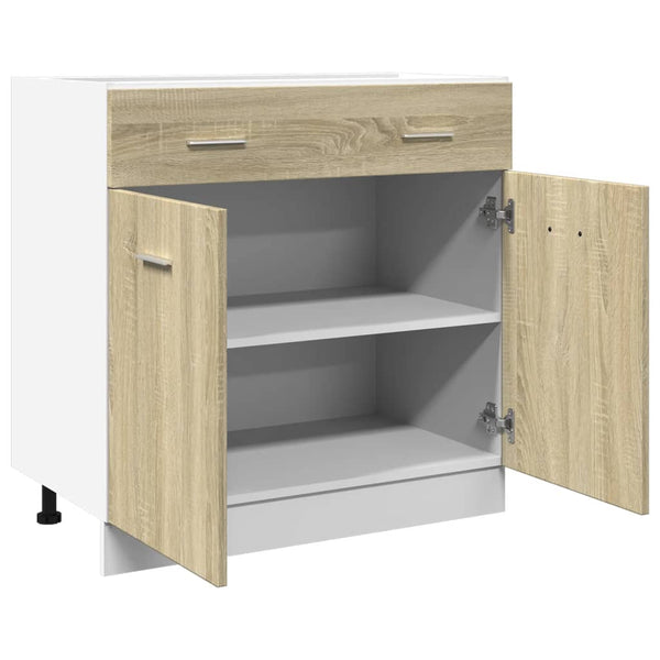 Küchen Unterschrank Lyon Sonoma-Eiche 80 cm