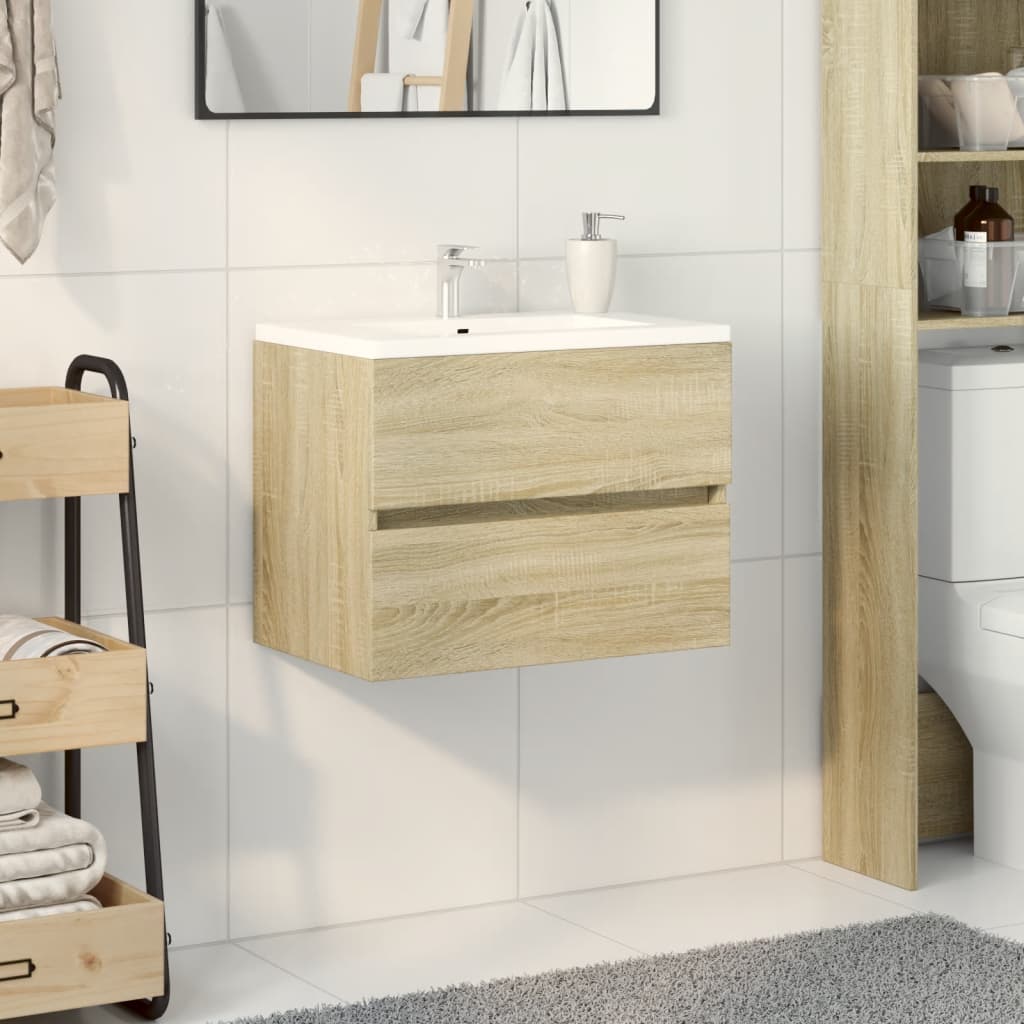 Waschbeckenunterschrank Sonoma-Eiche 60cm
