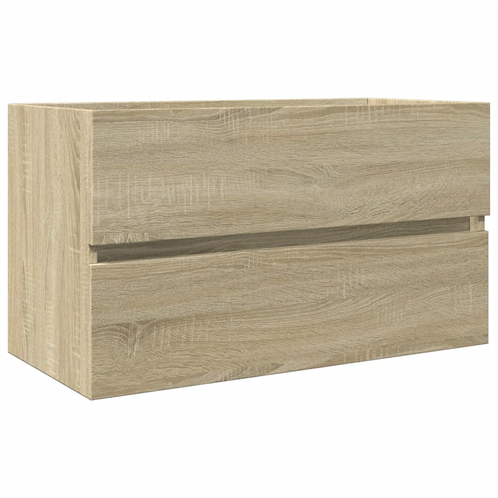 vidaXL Meuble sous-lavabo chêne sonoma 80x38,5x45 cm Bois d'ingénierie