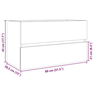 Waschbeckenunterschrank Sonoma-Eiche 80cm