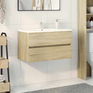 Waschbeckenunterschrank Sonoma-Eiche 80cm