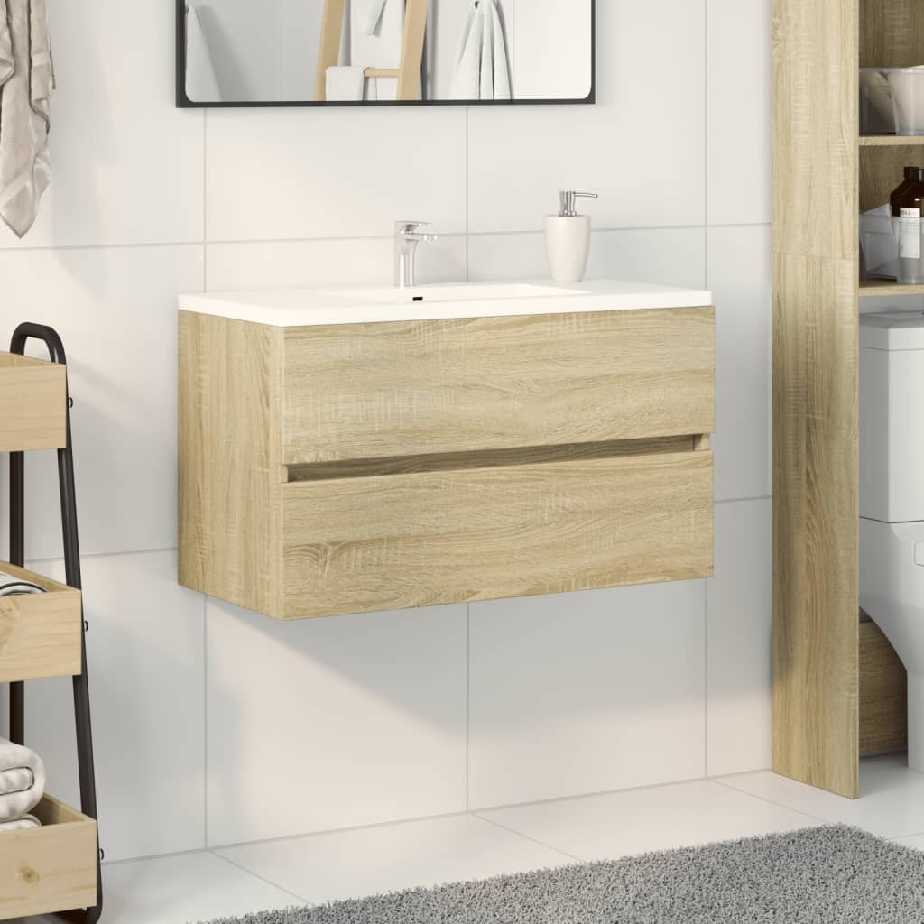 Waschbeckenunterschrank Sonoma-Eiche 80cm