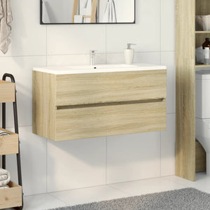 Waschbeckenunterschrank Sonoma-Eiche 90cm