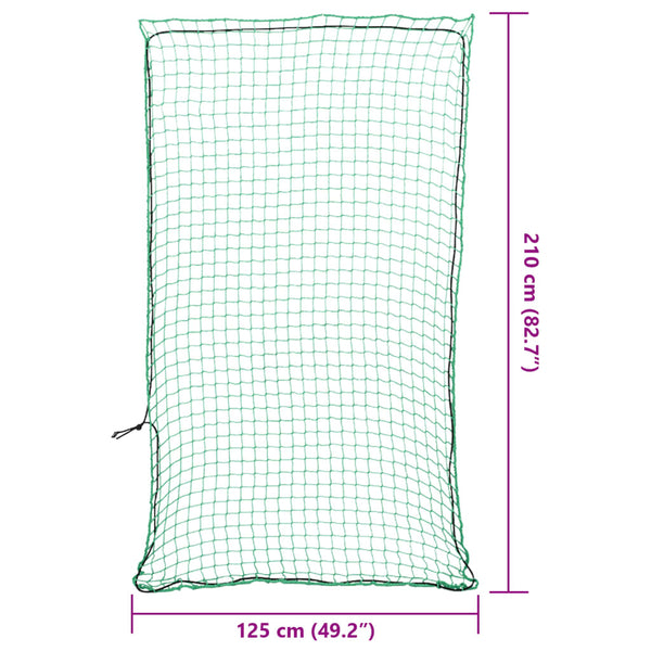Anhängernetz Grün 2,1x1,25 m mit Gummiseil
