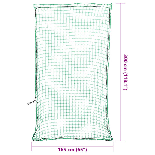 Anhängernetz Grün mit Gummiseil 3x1,65m