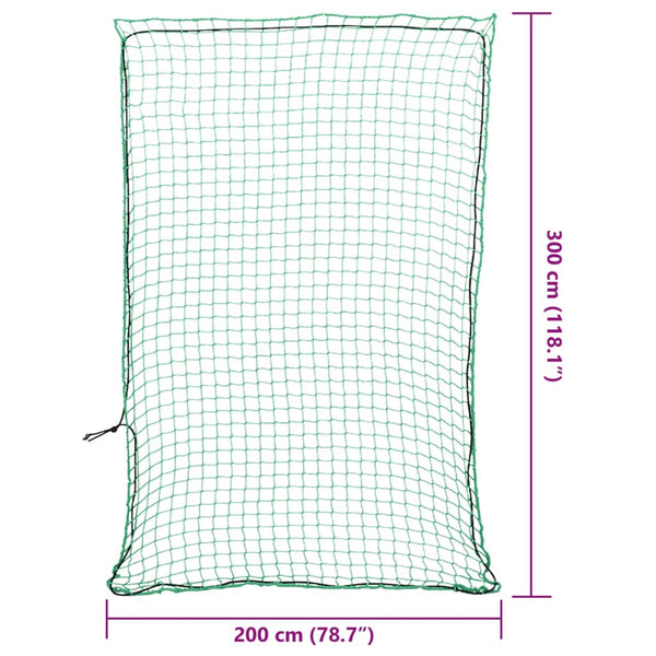 Anhängernetz Grün mit Gummiseil 3x2 m