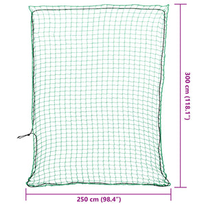Anhängernetz Grün 3x2,5 m mit Gummiseil