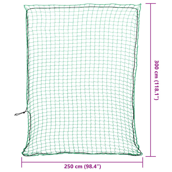 Anhängernetz Grün 3x2,5 m mit Gummiseil