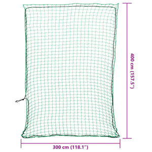 Grünes Anhängernetz mit Gummiseil 4x3 m