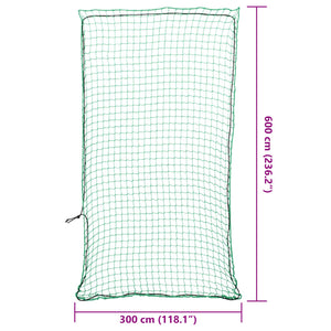 Anhängernetz Grün 6x3 m mit Gummiseil