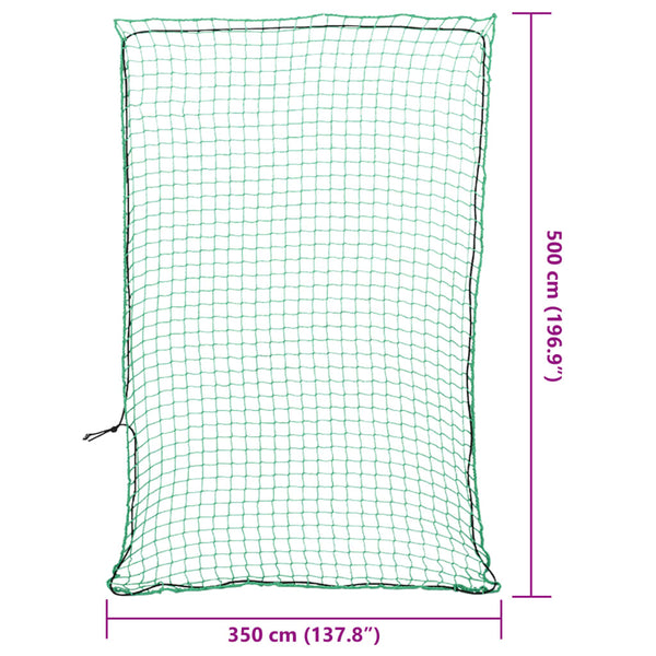 Anhängernetz mit Gummiseil 5x3,5 m Grün