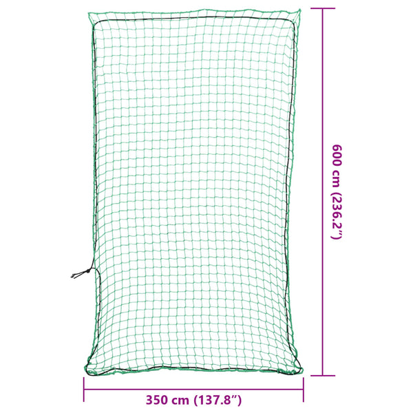 Anhängernetz Grün 6x3,5 m mit Gummiseil