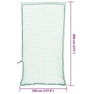 Anhängernetz Grün 8x3,5 m mit Gummiseil