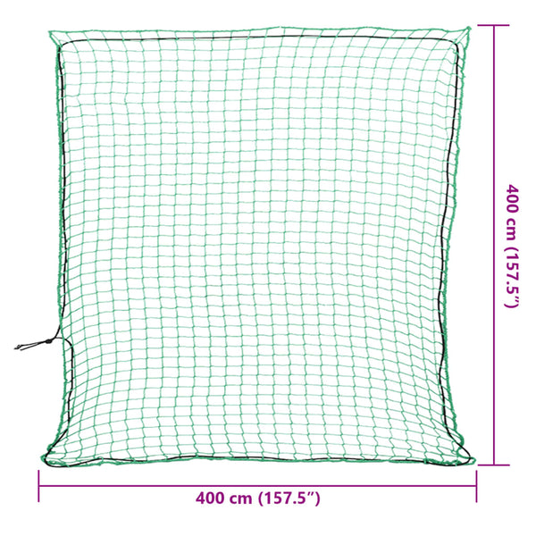 Anhängernetz Grün 4x4 m mit Gummiseil