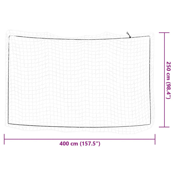 Anhängernetz Weiß 4x2,5 m mit Gummiseil