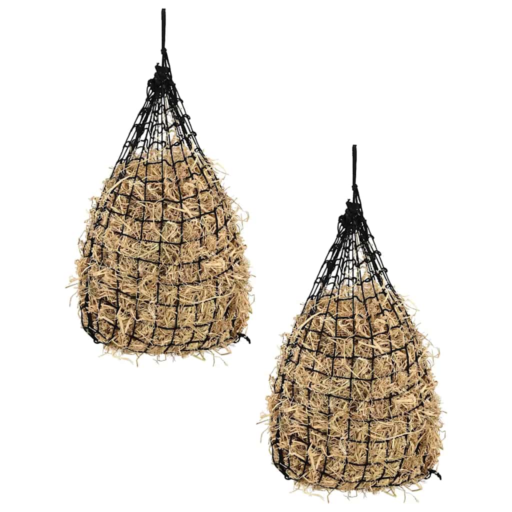 Heunetze Rund Schwarz 75x75cm, 2er-Set