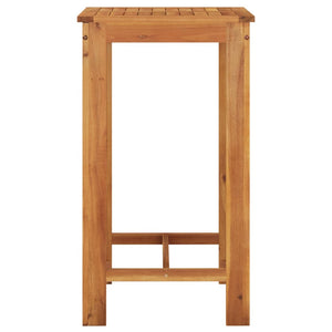 3-tlg. Gartenbar-Set Akazie & Poly Rattan Schwarz