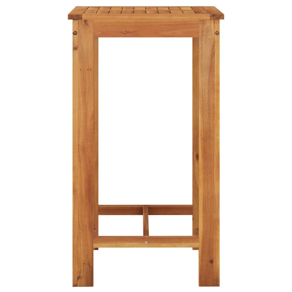 3-tlg. Gartenbar-Set Akazie & Poly Rattan Schwarz