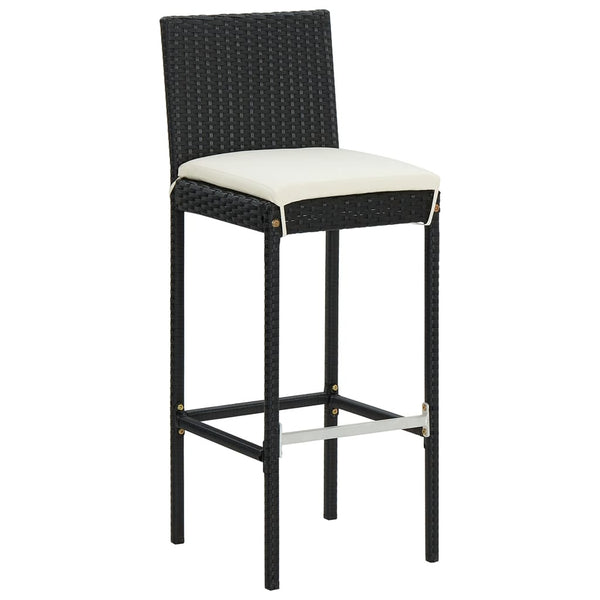 5-tlg. Gartenbar-Set Akazie & Poly Rattan