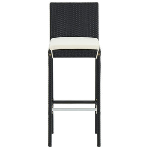 5-tlg. Gartenbar-Set Akazie & Poly Rattan