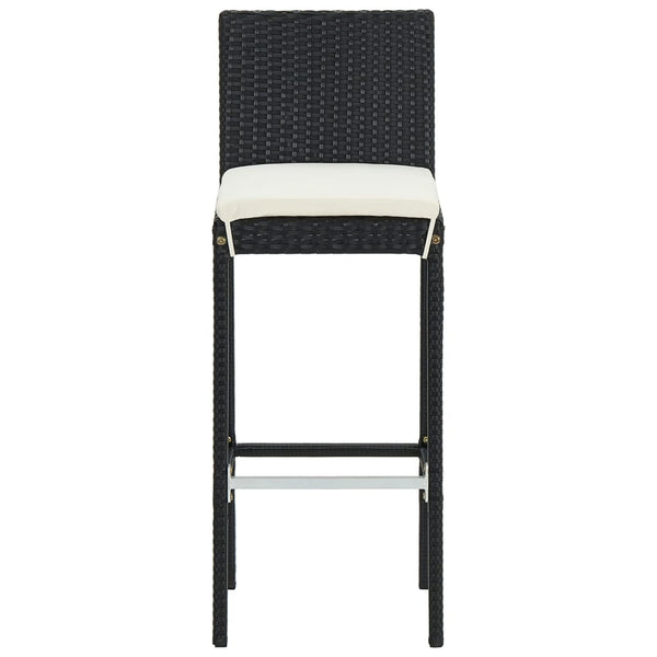 5-tlg. Gartenbar-Set Akazie & Poly Rattan