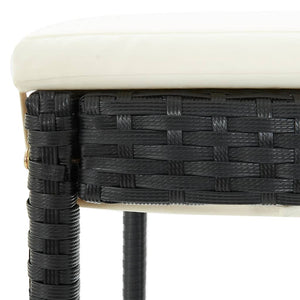 5-tlg. Gartenbar-Set Akazie & Poly Rattan