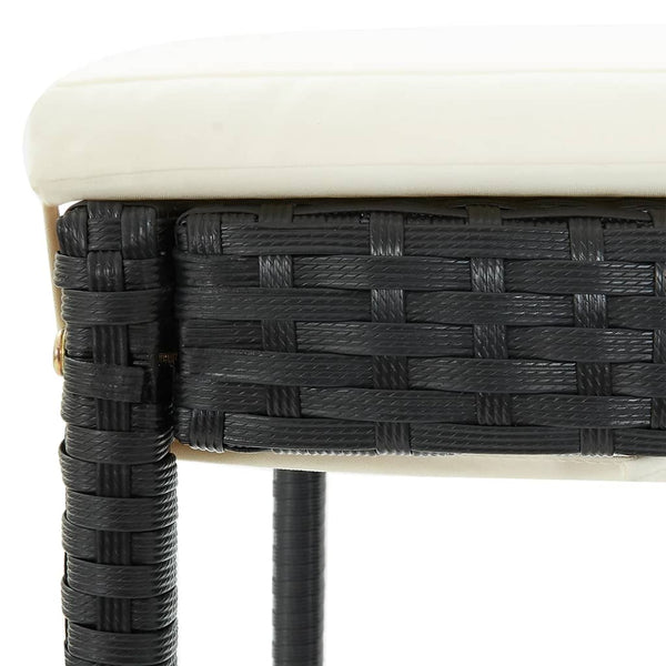 5-tlg. Gartenbar-Set Akazie & Poly Rattan