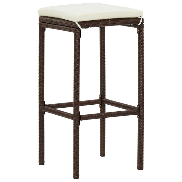 3-tlg. Gartenbar-Set Akazie & Poly Rattan